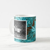 Best Papa Geburtstag Foto Blätter Muster Tasse (Vorderseite Links)