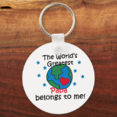 Best Papa gehört mir Schlüsselanhänger (Vorderseite)