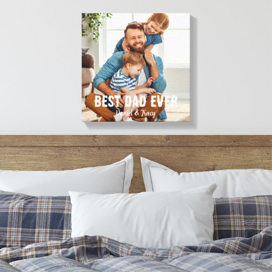 Best Papa jemals - Ein Foto-Skript für eine einfac Leinwanddruck (Insitu (Schlafzimmer))