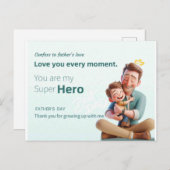 Best Papa Postkarte (Vorne/Hinten)