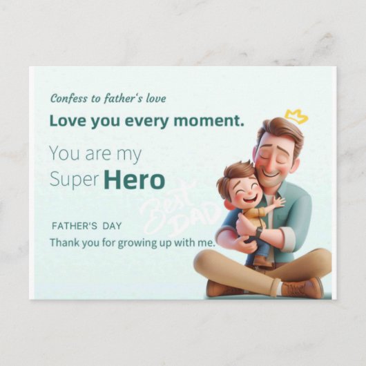 Best Papa Postkarte (Vorderseite)