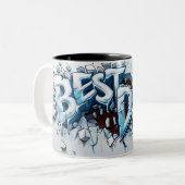 Best Papa Zweifarbige Tasse (Vorderseite Links)