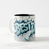 Best Papa Zweifarbige Tasse (Vorderseite Links)