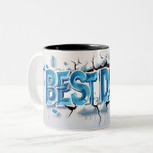 Best Papa Zweifarbige Tasse (Vorderseite Links)