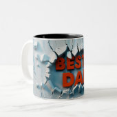 Best Papa Zweifarbige Tasse (Vorderseite Links)