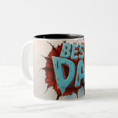 Best Papa Zweifarbige Tasse (Vorderseite Links)
