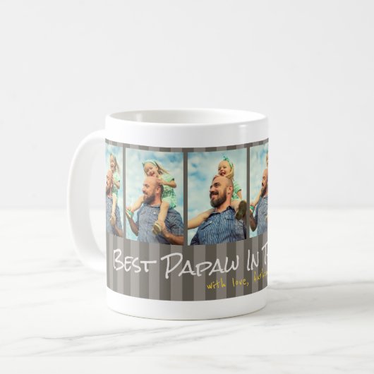 Best Papaw in the World Custom Fotos Kaffee Tasse (Vorderseite Links)