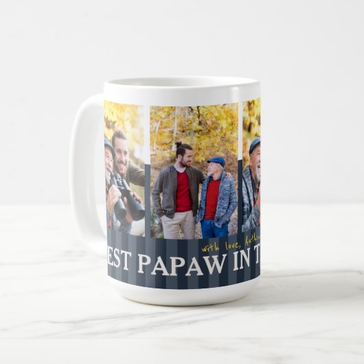 Best Papaw in the World Custom Fotos Kaffee Tasse (Vorderseite Links)