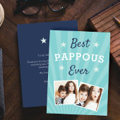 Best Pappous Ever | Father's Day Flat Photo Karte