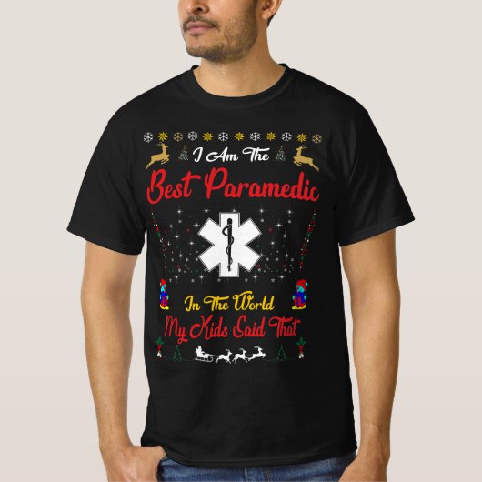 Best Paramedic Christmas T-Shirt (Vorderseite)