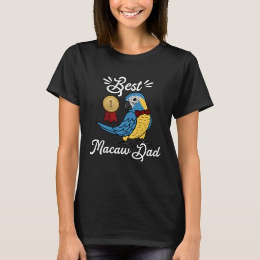 Best Parrot Dad I Blue throated Macaw T-Shirt (Vorderseite)