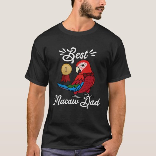Best Parrot Dad I Green winged Macaw T-Shirt (Vorderseite)