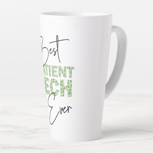 Best Patient Tech je Blumenblock und Skripttext Milchtasse (Rechte Ecke)