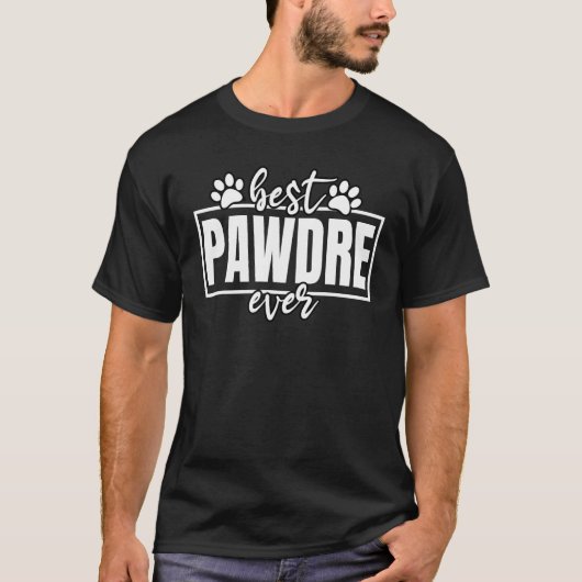 Best Pawdre Dog Cat Dad Paw Father s Day T-Shirt (Vorderseite)