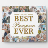 Best Pawpaw Ever Father's Day Photo Frame Collage Fotoplatte (Vorderseite)