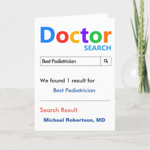 Best Pediatrician Doctor Dankeskarte