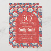 Best Peonies Aesthetic Surprise Birthday Einladung (Vorne/Hinten)