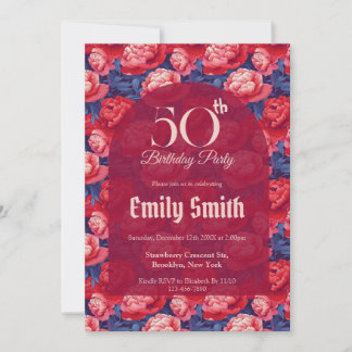 Best Peonies Floral 70Th Birthday Einladung