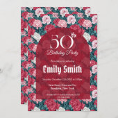 Best Peonies Flower 40Th Birthday Einladung (Vorne/Hinten)