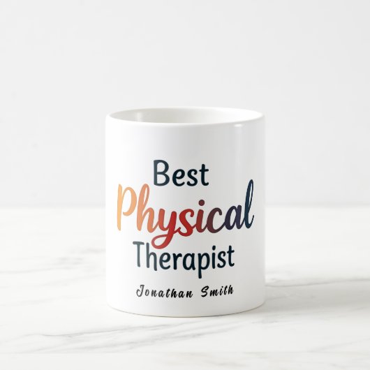 Best "Physical "Therapist Colorful Typography Gift Kaffeetasse (Mittel)