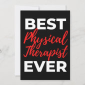 Best Physical Therapist Ever Dankeskarte (Vorderseite)