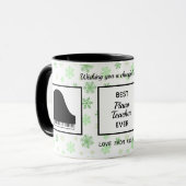Best Piano Teacher Ever Foto Weihnachtsfeiertage Tasse (Vorderseite Links)