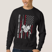 Best Pickleball Dad Ever Patriotic US Flag Father' Sweatshirt (Vorderseite)