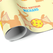 Best Pickleball Player Funny Birthday Party Geschenkpapier (Rolleneckpunkt)