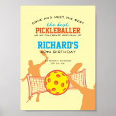Best Pickleball Player Funny Birthday Party Poster (Vorne)