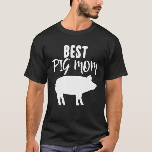 Best Pig Mama T-Shirt S Women Funny Bacon