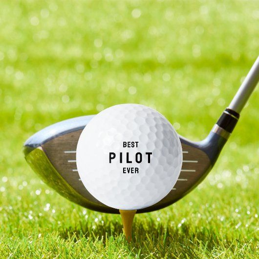 Best pilot ever Aviation Simple Typography  Golfball