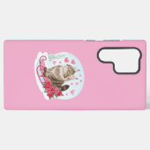 Best pink cover with cute puppy samsung galaxy hülle (Rückseite (Horizontal))
