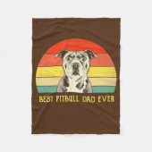 Best Pitbull Dad Ever Pitbull Dog Lovers Fathers Fleecedecke (Vorderseite)