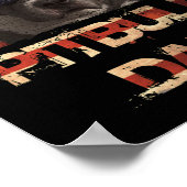 Best Pitbull Dad Ever Shirt American Flag 4th July Poster (Ecke)