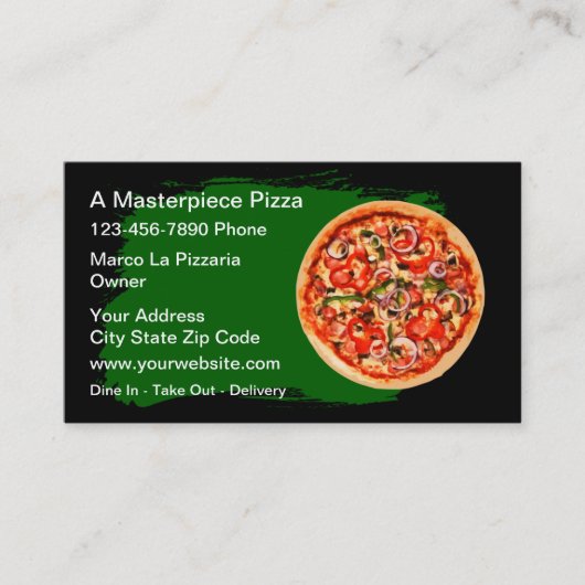 Best Pizza Shop Business Cards Visitenkarte (Vorderseite)