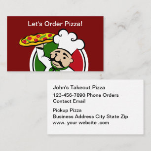 Best Pizza Takeout Business Cards Visitenkarte