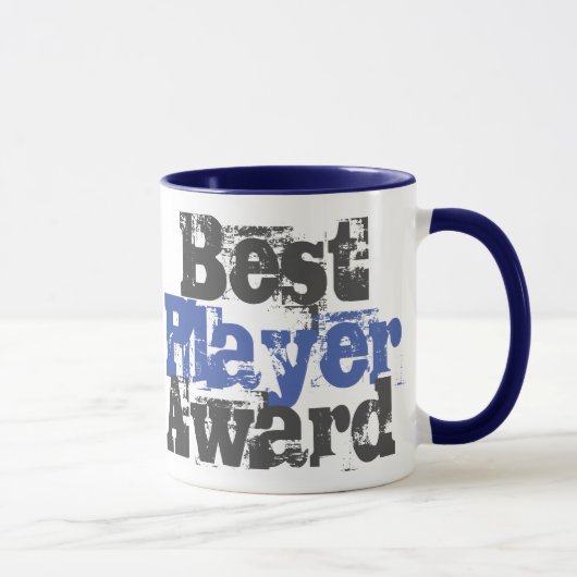Best Player Award in der Tasse Blau und Grau (Rechts)