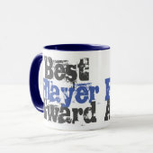Best Player Award in der Tasse Blau und Grau (Vorderseite Links)