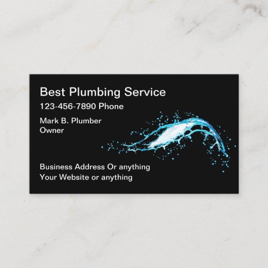 Best Plumber Service-Visitenkarten Visitenkarte (Vorderseite)