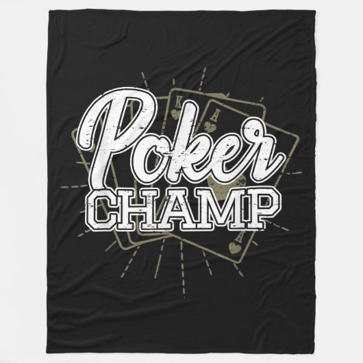 Best Poker Player Poker Cards Spiel Fleecedecke (Vorderseite)
