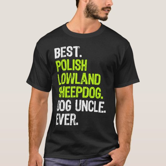 Best Polish Lowland Sheepdog Dog Uncle Ever T-Shirt (Vorderseite)