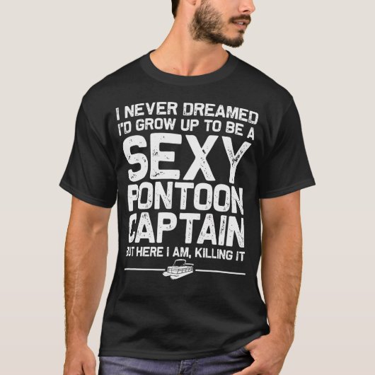 Best Pontoon Captain Art For Men Women Boating Pon T-Shirt (Vorderseite)