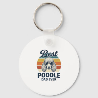 Best Poodle Dad Ever Vintage Engraved Dog Shirt_1 Schlüsselanhänger