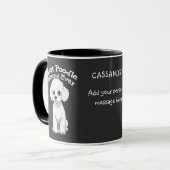 Best Poodle Mommy Ever, Poodle Mama Brust Tasse (Vorderseite Links)