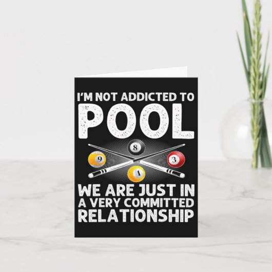 Best Pool Art für Damen Boys Billiard 8 Ball P Karte (Vorderseite)