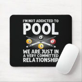 Best Pool Art für Damen Boys Billiard 8 Ball P Mousepad (Mit Mouse)