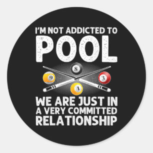 Best Pool Art für Damen Boys Billiard 8 Ball P Runder Aufkleber