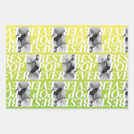 BEST POP EVER | Funny Vater Foto Geschenk Geschenkpapier Set