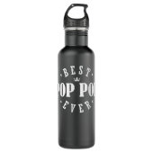 Best Pop Pop Ever Design - Pop Pop Edelstahlflasche (Vorderseite)