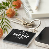 Best Pop Pop Ever Design - Pop Pop Schlüsselanhänger (Vorderseite rechts)